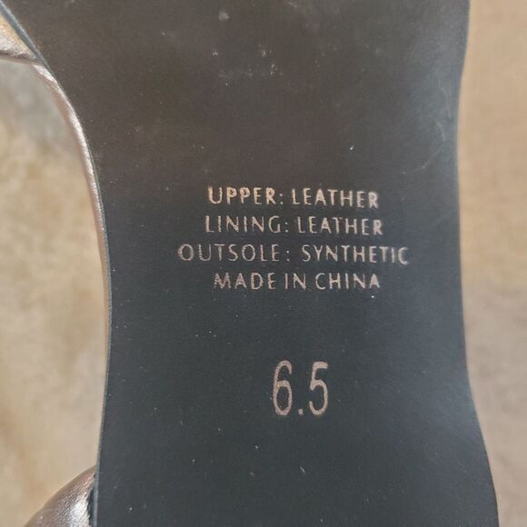 J Jill Ida D'Orsay Flats Loafers Shoes Womens 6.5 Gold Metallic Leather Slip On - Picture 7 of 9